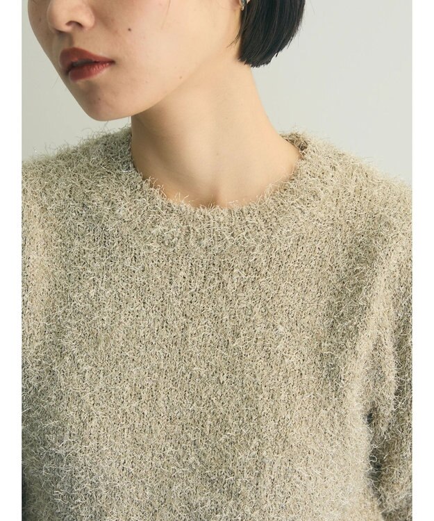 Green Parks ａ．ラメシャギーニットプルオーバー Beige