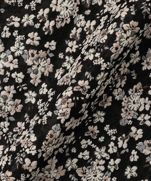 組曲 S 【加藤ローサさん着用】フラワージャカード スカート ブラック系5
