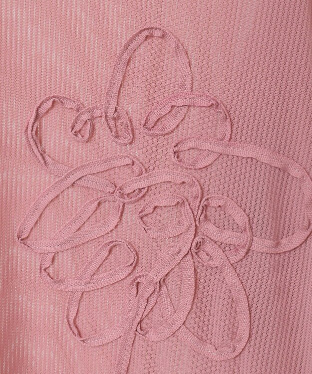 Green Parks ・ＥＬＥＮＣＡＲＥ　ＤＵＥ　コード刺繍シアーロンＴ Pink