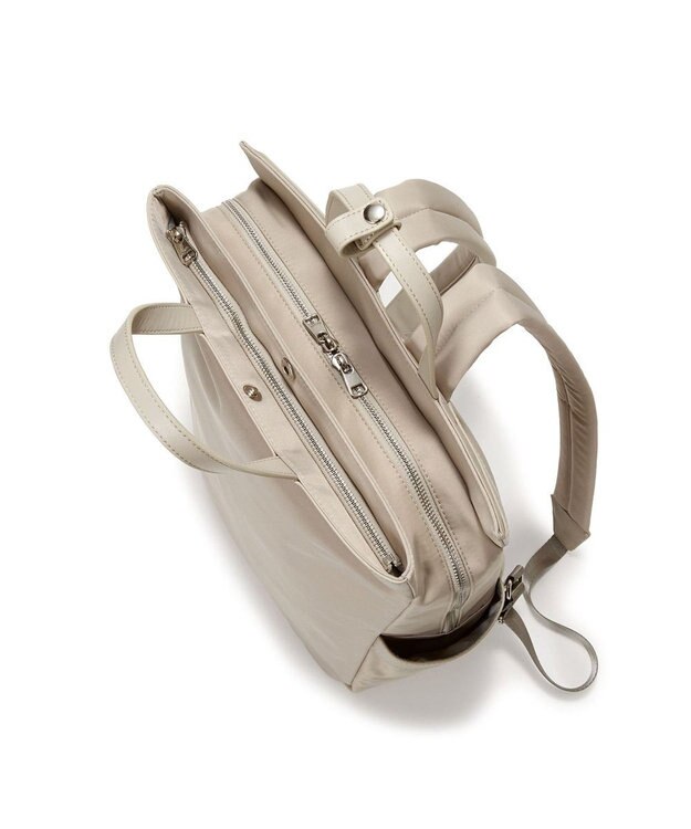 TOPKAPI 【Breath TOPKAPI】防水ナイロン レザーコンビ PC対応 トート リュック バックパック ペールベージュ