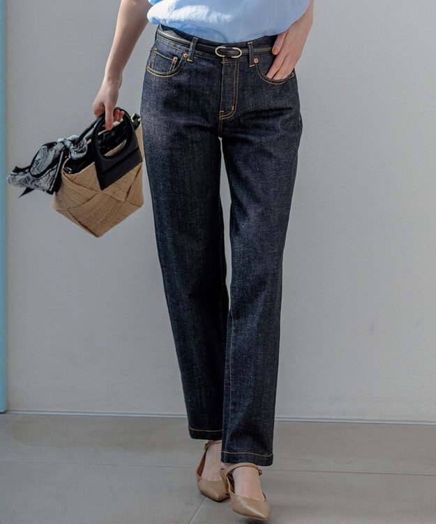 23区 S 23区DENIM ストレートフィット デニムパンツ ネイビー系
