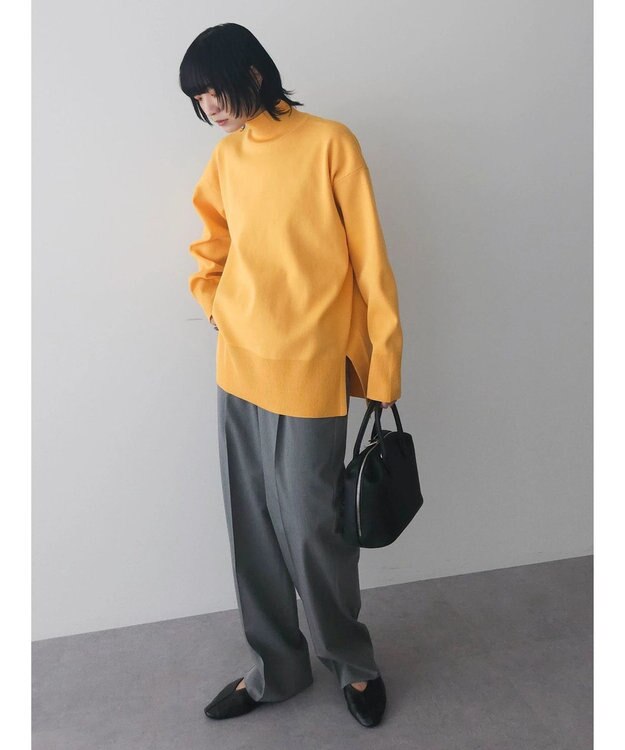 Green Parks かるい　ニットチュニック Yellow