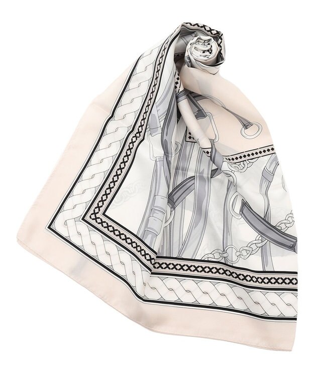 23区 ベルト柄 スカーフ ベージュ系