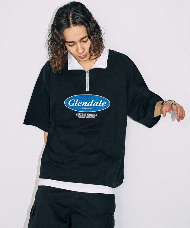 WEGO ヘビーウエイトサークルロゴハーフZIPT（S） ブラック