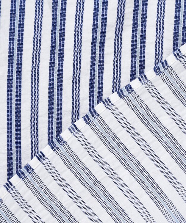 JOSEPH ABBOUD 【オーガニックコットン】オーガニックコードストライプ シャツ サックスブルー系1