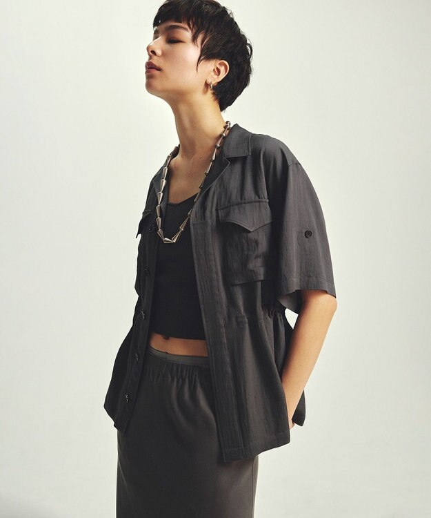 uncrave スムースニット キャミソール(カップ付き) ブルーグレー