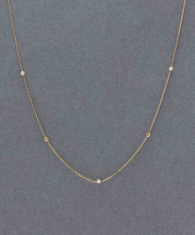 Phoebe 【金属アレルギー対応】ステーションビジューチョーカー/サージカルステンレス/38cm～43cm クリア