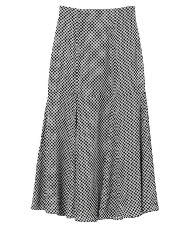 earth music&ecology 切替フレアスカート Gingham Check