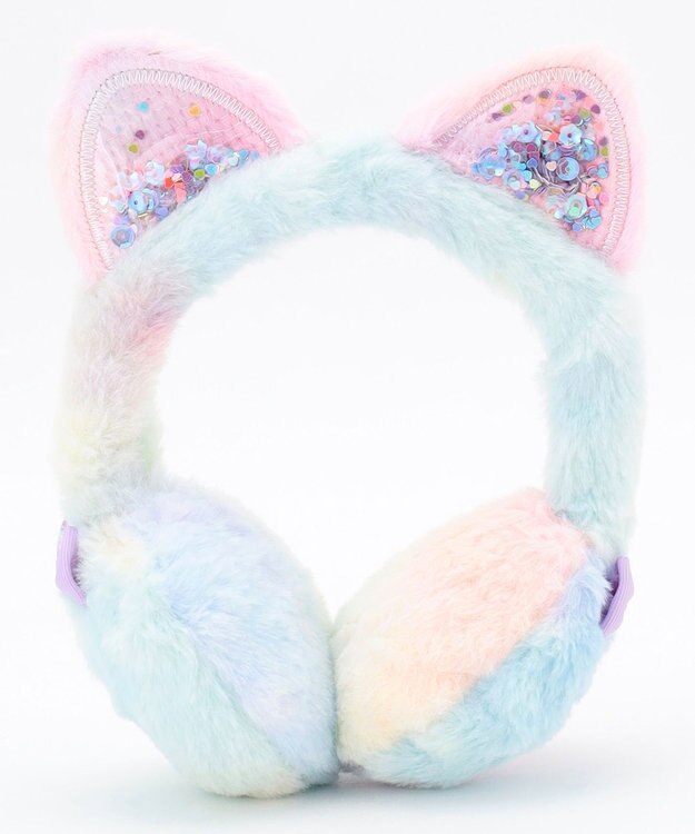 ANY KIDS ネコ耳イヤーマフ レインボー