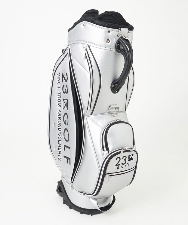 23区GOLF 【UNISEX】セルフスタンドバッグ内蔵キャディバッグ シルバー系