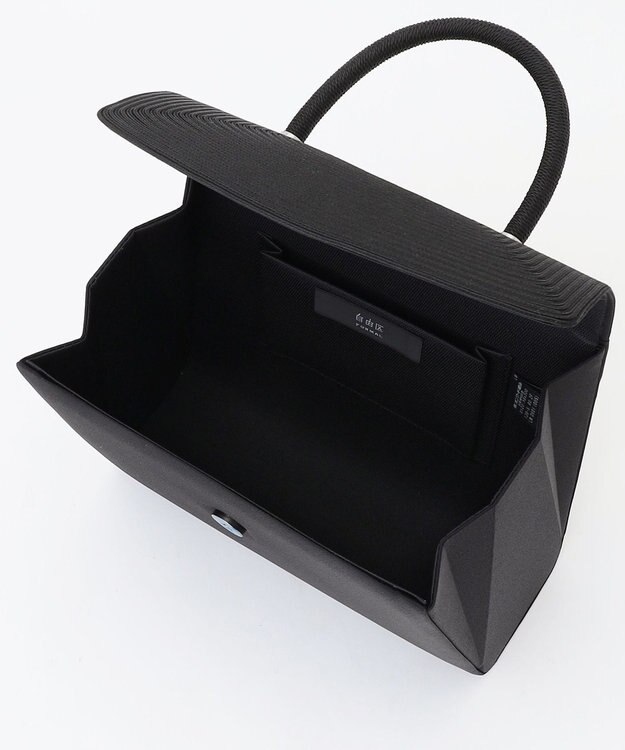 自由区 FORMAL 【日本製】編み手コード刺繍 ハンドバッグ ブラック系