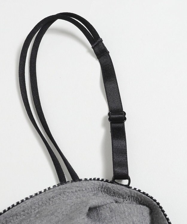 WEGO 【ブラトップ＆ショーツセット】Liliane　Ciel　ロゴテープ グレー