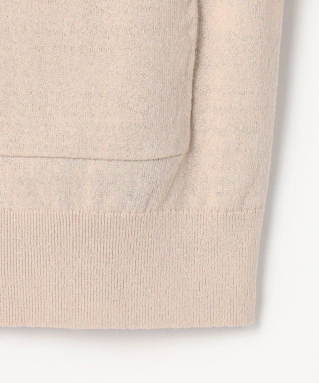 J.PRESS LADIES L LINEN COTTON BLEND ニット ブルゾン ベージュ系