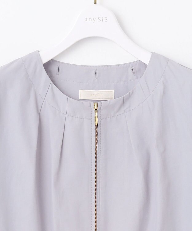 ANY SIS 【撥水/花粉対策】2WAYフーディー ブルゾン 【WEB限定】アイスブルー