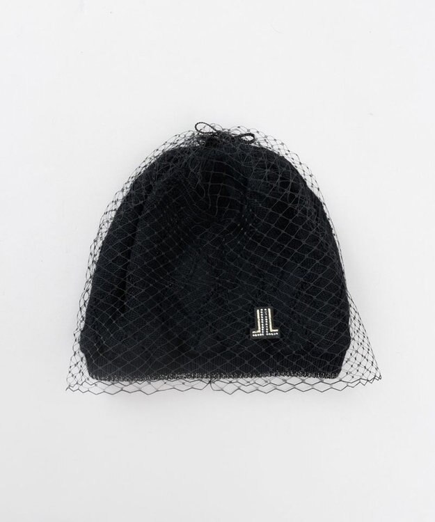 AURORA 【 LANVIN COLLECTION（ランバン コレクション） 】ベール付きリバーシブルニットワッチ ブラック