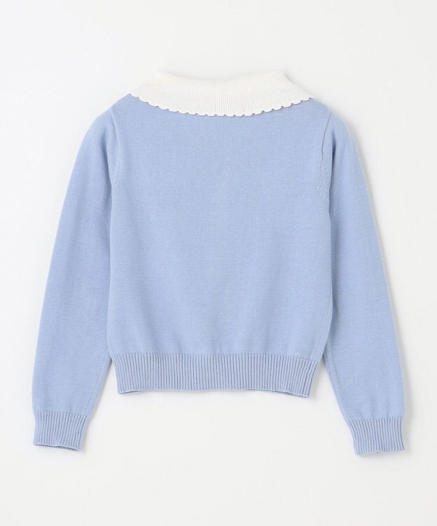 組曲 KIDS 【150-160㎝】リボンカラー カーディガン サックスブルー系