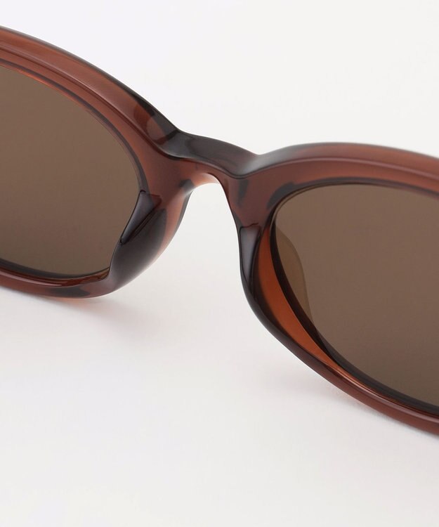 自由区 オーバル サングラス ブラウン