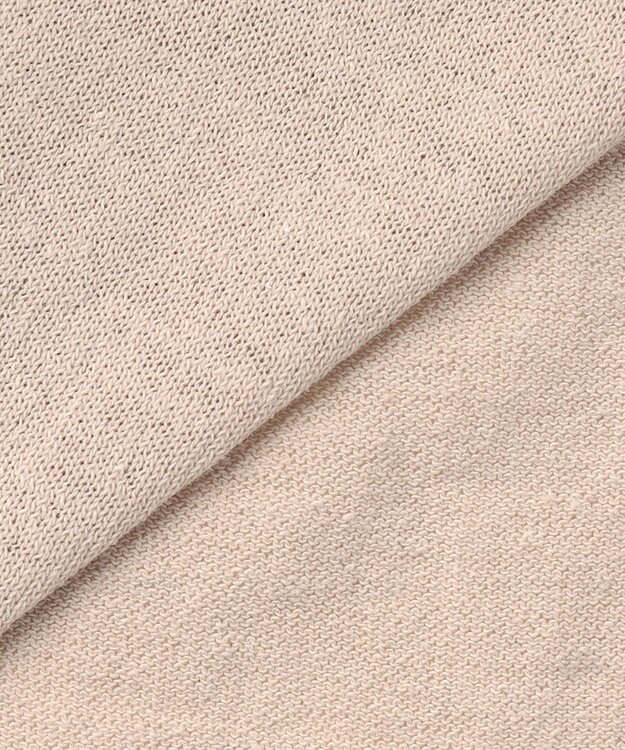 J.PRESS LADIES L LINEN COTTON BLEND ニット ブルゾン ベージュ系