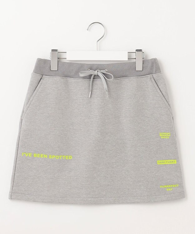 PW CIRCULUS 【WOMEN】【洗える/軽量】裏毛 ロゴ スカート ゴルフウェア レディース ライトグレー