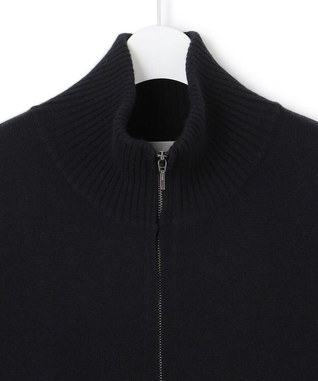 ICB L 【新色追加】ソフトカシミヤミックス ニットトラックジャケット ブラック