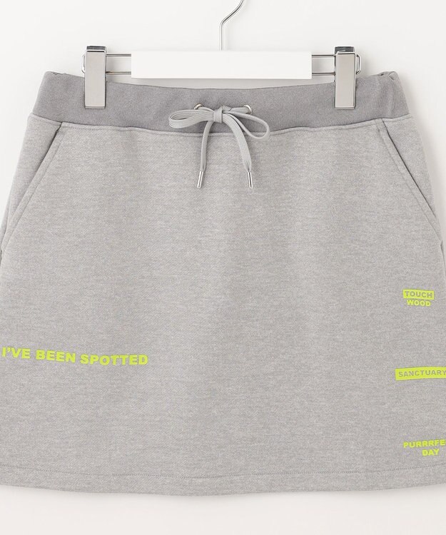 PW CIRCULUS 【WOMEN】【洗える/軽量】裏毛 ロゴ スカート ゴルフウェア レディース ライトグレー