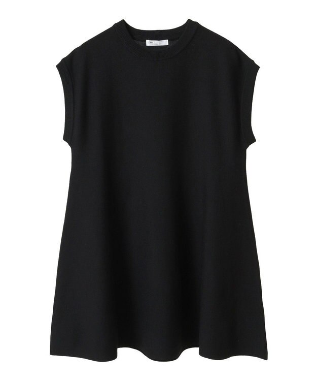 CRAFT STANDARD BOUTIQUE ファンクショナルノースリーブフレアニットプルオーバー Black