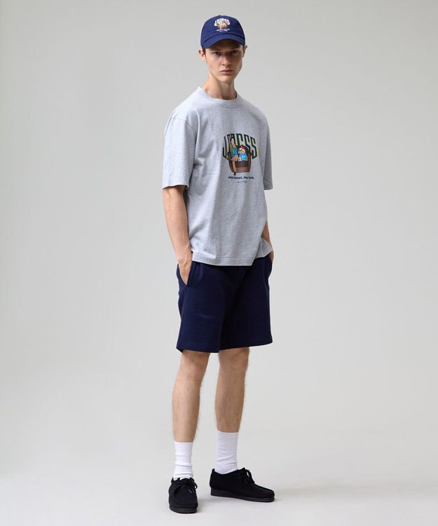 J.PRESS MEN 【AaronChang】【UNISEX】プリント Tシャツ ライトグレー系