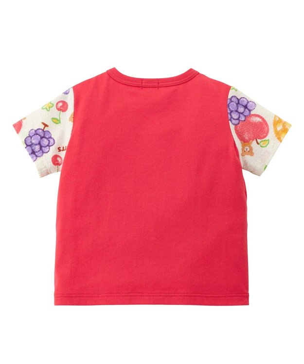 MIKI HOUSE HOT BISCUITS 【ビーンズ×フルーツシリーズ】【80-120cm】恐竜柄 半袖Tシャツ 赤