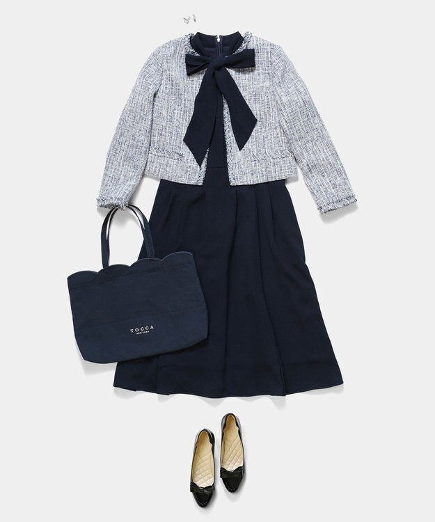 TOCCA 【宮本茉由さん着用】GLOW SILHOUETTE ジャケット ネイビー系