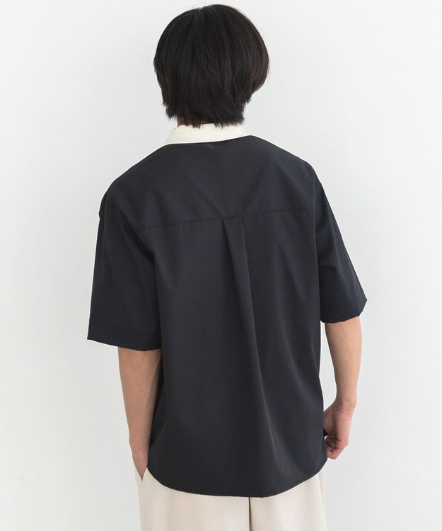 CRAFT STANDARD BOUTIQUE 【クールドライ】バイカラーニット衿ポロシャツ Black