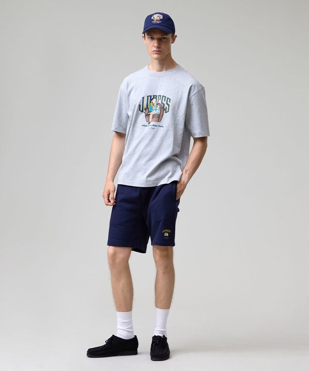 J.PRESS MEN 【AaronChang】【UNISEX】プリント Tシャツ ライトグレー系