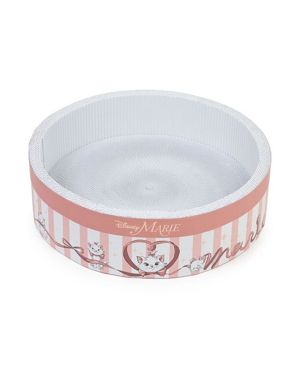 PET PARADISE  ディズニー マリー 丸型 猫爪とぎ ダンボール 《帽子箱風》 帽子箱風