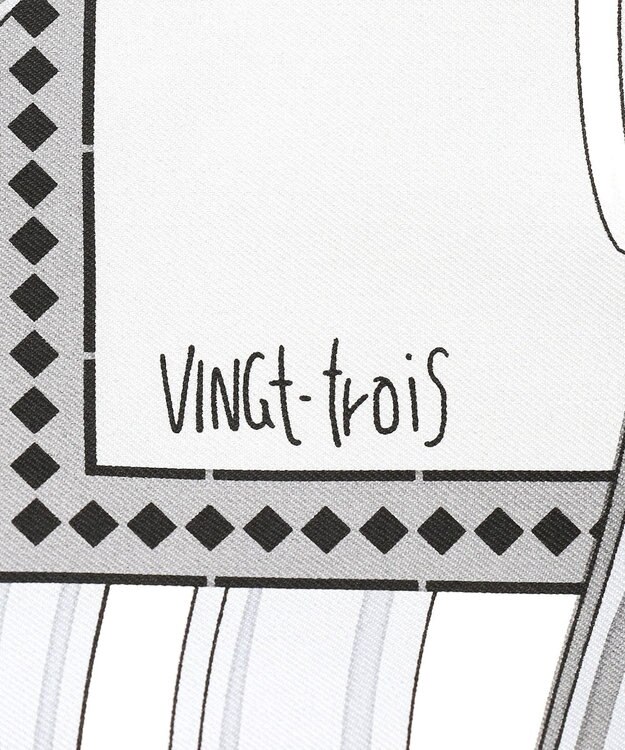 23区 ベルト柄 スカーフ グレー系