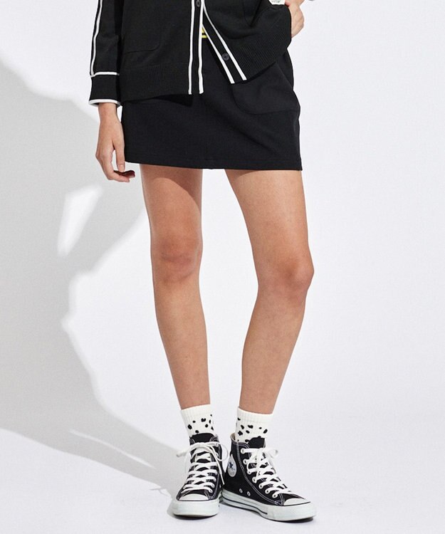 PW CIRCULUS 【WOMEN】DIMPLE スポーティスカート ゴルフウェア レディース ブラック系