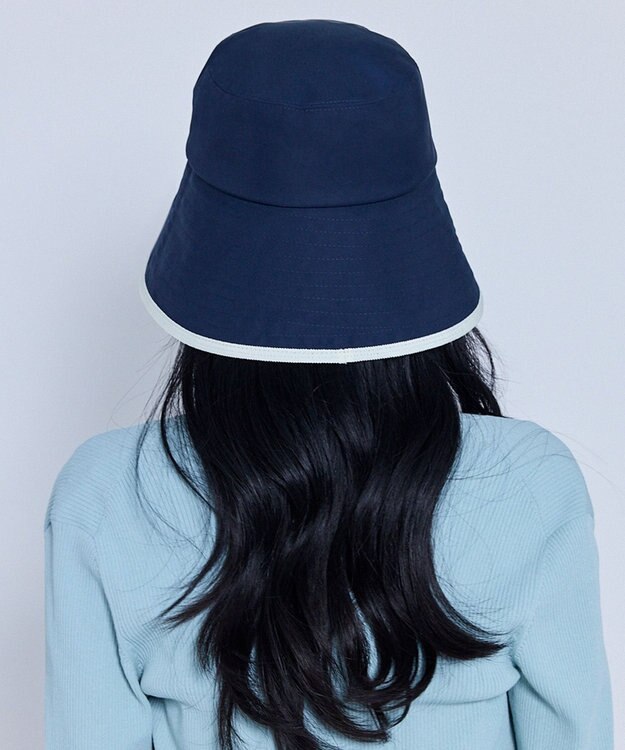 TOCCA 【サイズ調整可】TRIM RIBBON WIDE BRIM HAT ハット ネイビー系