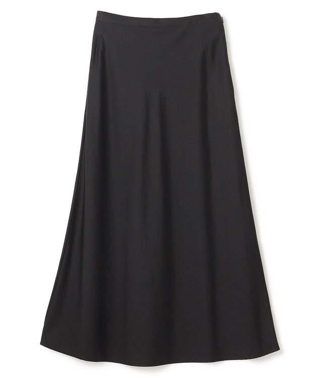 uncrave 【洗える】サテン フレアスカート（uncrave STANDARD） ブラック