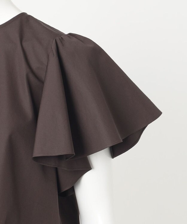 23区 L 【R(アール)】THOMAS MASON フリルスリーブ ブラウス ブラウン系