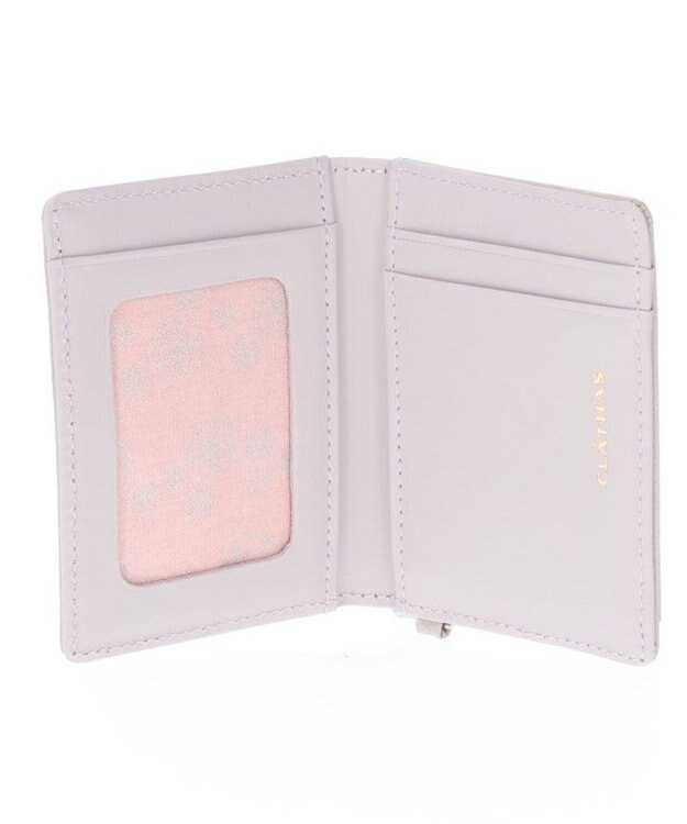 CLATHAS モマン リール付二面パスケース ラベンダー