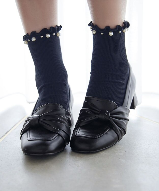 Tiaclasse 【安田美沙子さん着用】リボンローファー ブラック