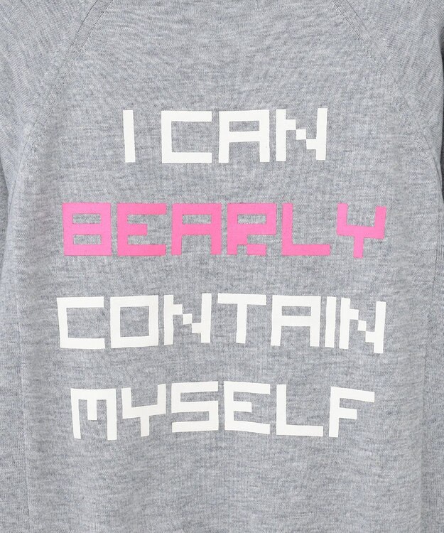 PW CIRCULUS 【WOMEN】【洗える】ベアスタンドモチーフ ラグランスリーブ クルーネック ニット ライトグレー系