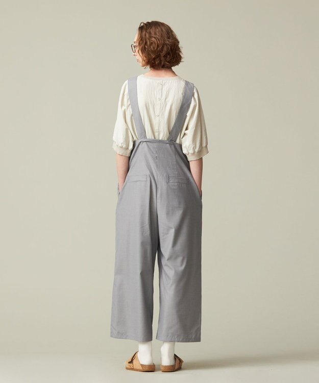 J.PRESS YORK STREET 【WOMEN】ハイウエストサロペット ライトグレー系