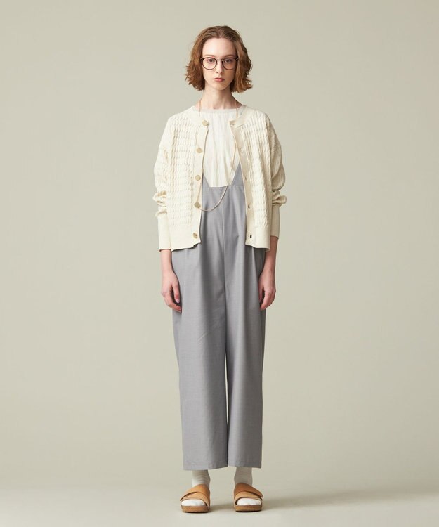 J.PRESS YORK STREET 【WOMEN】ハイウエストサロペット ライトグレー系