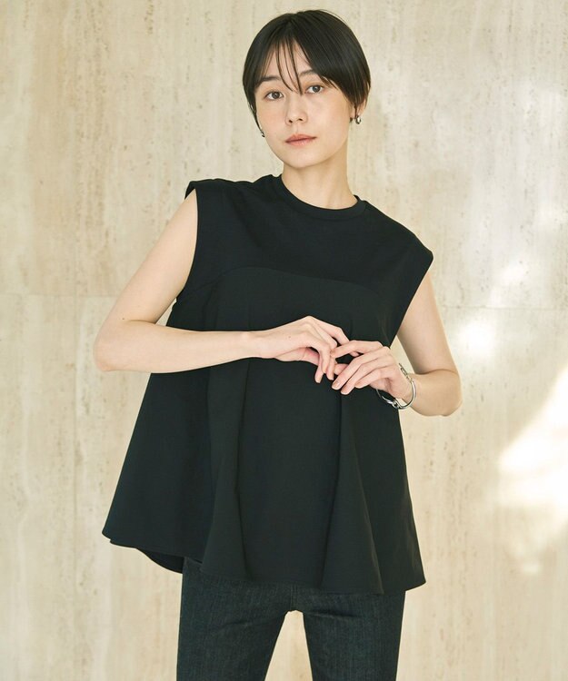 UNFILO L ビスチェ レイヤードT ブラック×ブラック