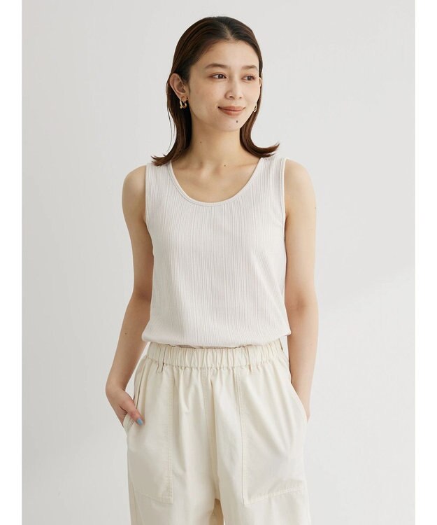 Green Parks 前後２ｗａｙリブタンク Light Beige