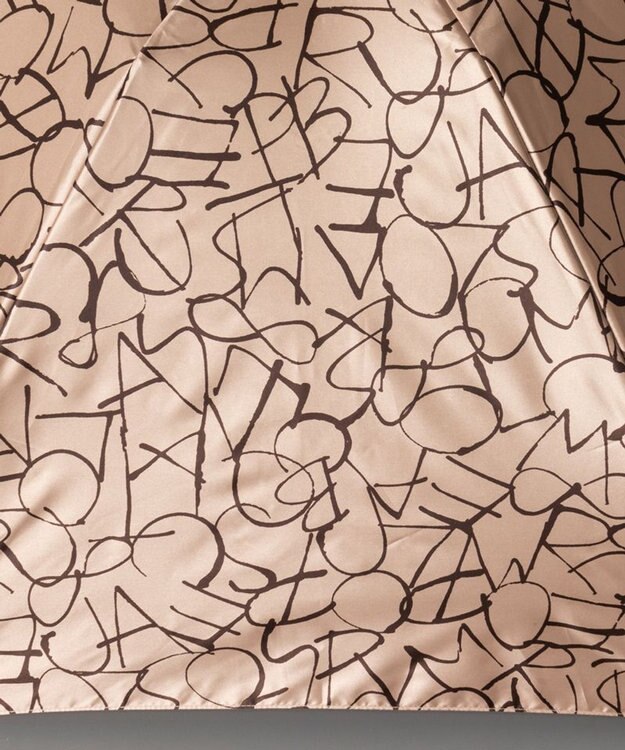 AURORA Beaurance（ビューランス）モノグラムプリント雨傘（折り畳みミニ傘） ベージュ