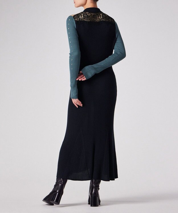 Paul Smith レース カラーブロック ワンピース ネイビー