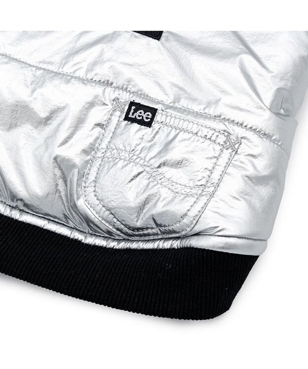 PET PARADISE Lee フード付 綿入れベスト 《シルバー》 小型犬 シルバー×ブラック