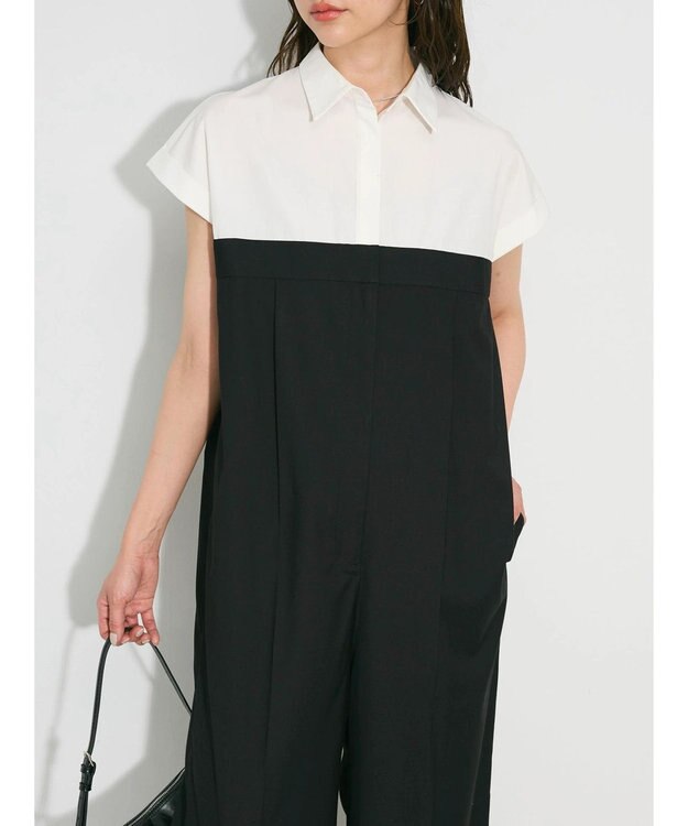 Green Parks シャツデザインロンパース Black