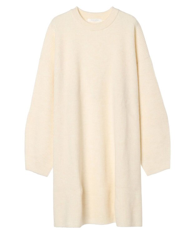 Green Parks リブニットミニワンピース Beige