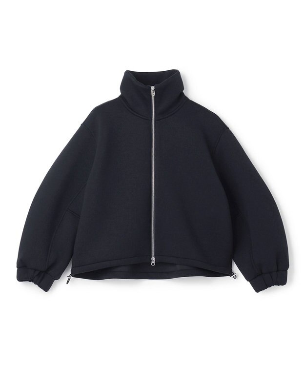UNFILO L 【野呂佳代さん着用】BEAUTY FORM JERSEY+ ZIPブルゾン ネイビー